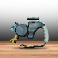 Dual dog walking leash with integrated LED lights