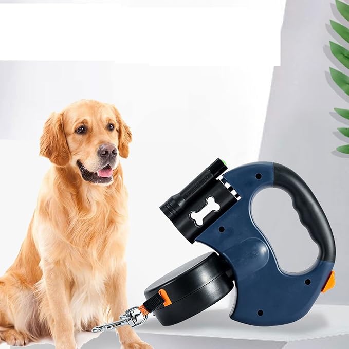 Dual-head dog leash with two retractable leads