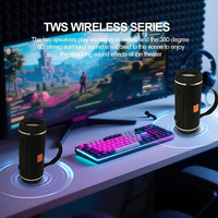 Dual Bluetooth Speaker Side View Compact Portable Design