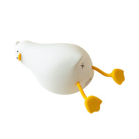 LED duck night light with 3 level dimmable brightness, soft silicone baby lamp.