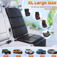 Durable car seat protector, non-slip backing and waterproof for effective protection.