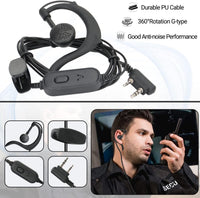 walkie talkie with earpiece hands free communication