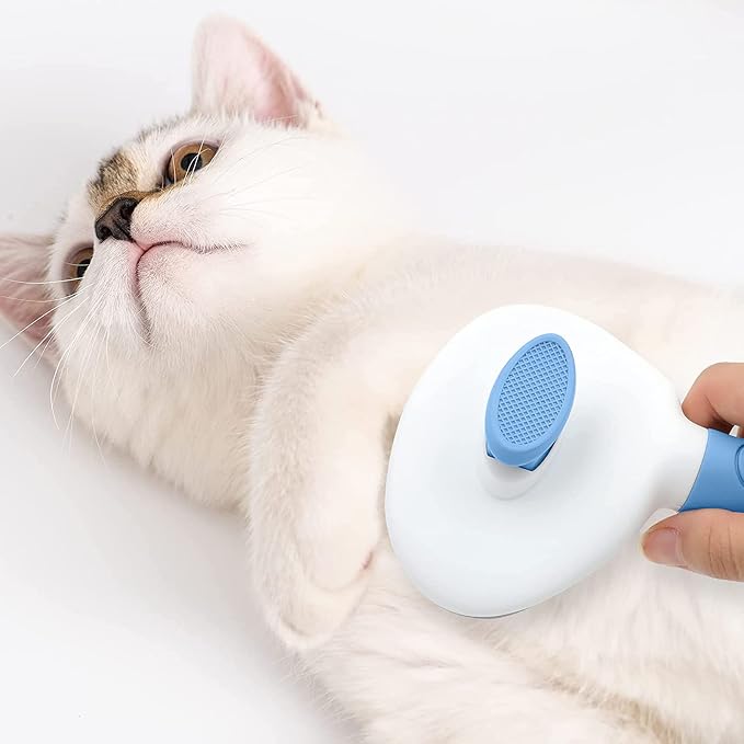Easy Clean Pet Brush With Push Button Design