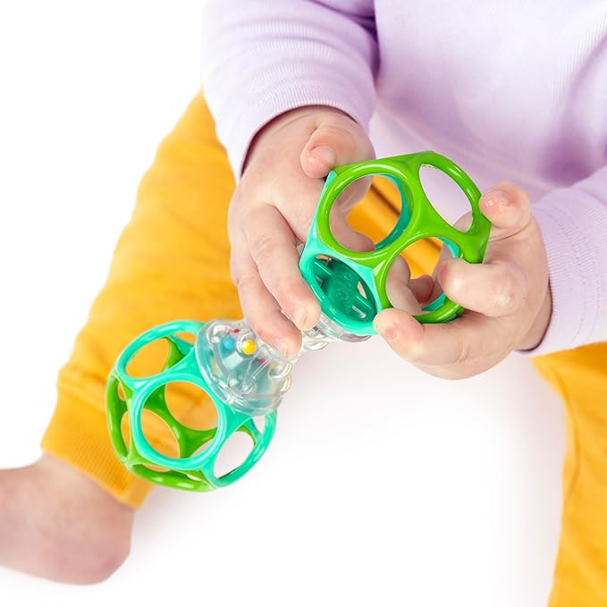 Easy grip baby rattle ball for infant sensory play