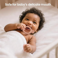 Easy grip baby teething ring for little hands