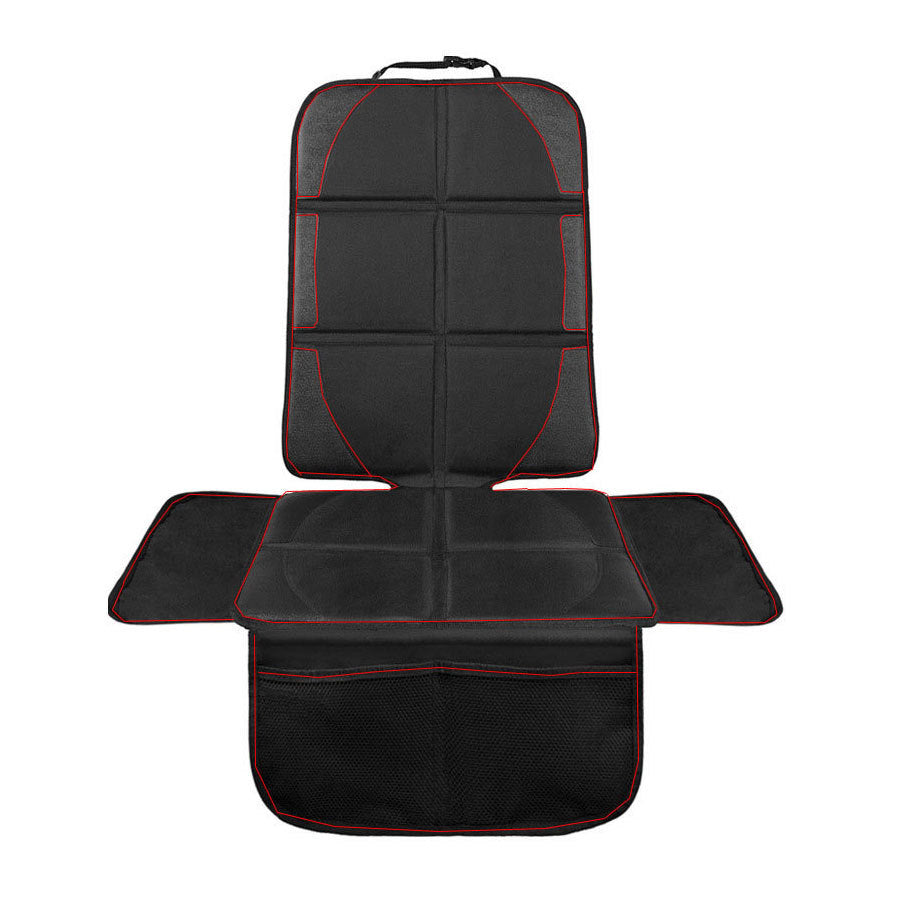 Easy installation car seat protector with thick padding for superior seat protection.