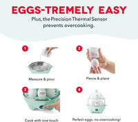 egg cooker with recipe guide for simple breakfast meal preparation