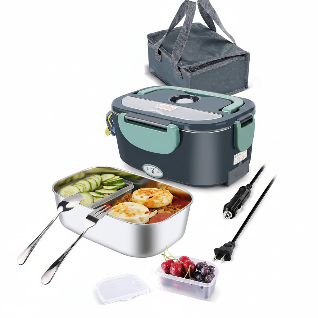 Electric heated lunch box with green portable design