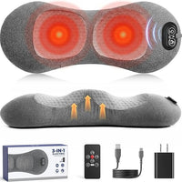 Electric back massage pillow with warming and vibration function