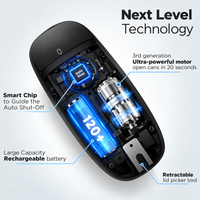 Easy-to-operate electric can opener designed to reduce manual effort when opening food tins.