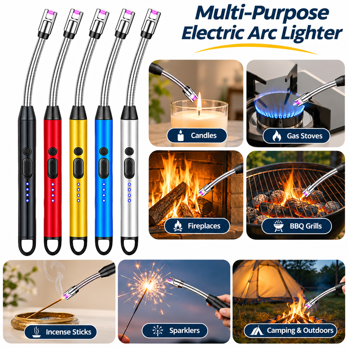 Reusable Gas Stove Igniter with Long Handle