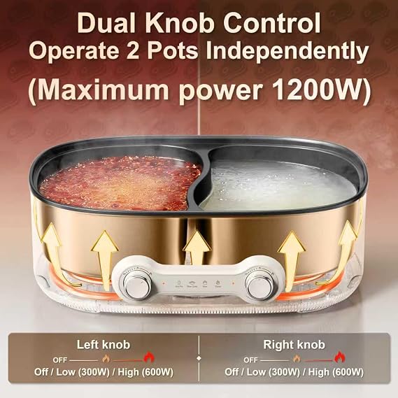 7L Electric Hot Pot for Chinese Hot Pot & Shabu Shabu