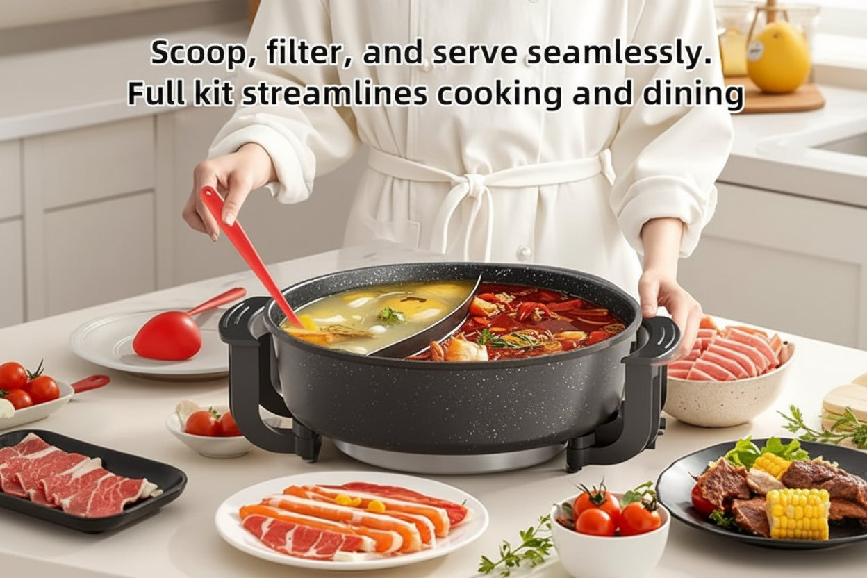 6L Multi-Function Electric Cooking Pot with Non-Stick Coating
