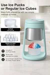 130W Snow Cone Maker & Shaved Ice Machine with 2 Ice Cups