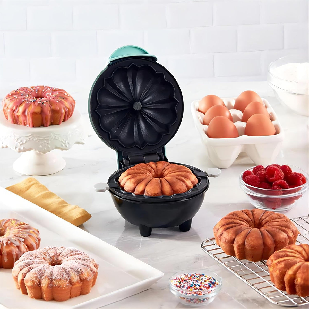 Double-Sided Heating Dessert Maker for Cakes, Waffles & Pancakes
