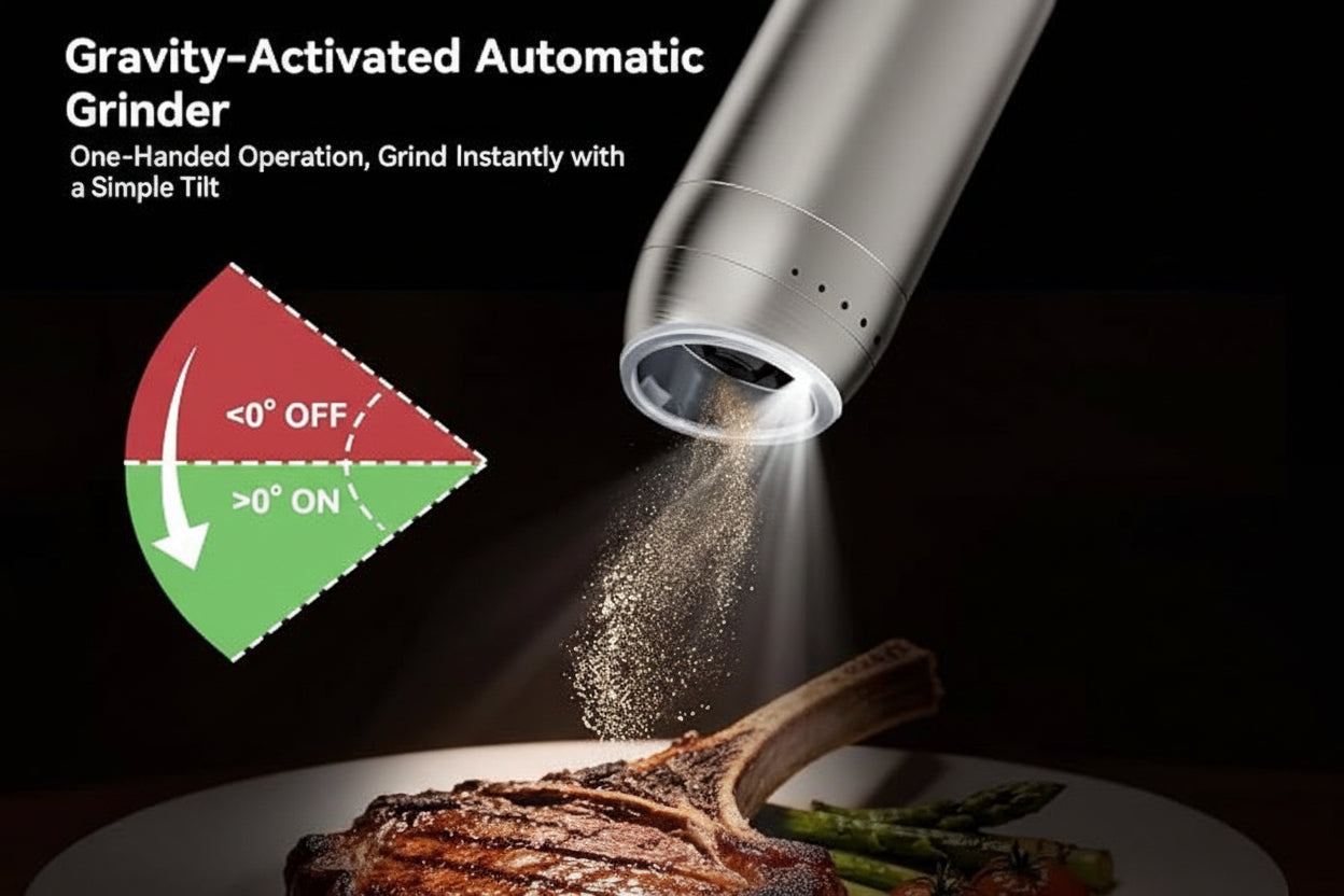 Automatic Electric Pepper Grinder Set – Rechargeable Mills