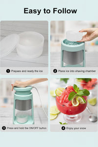 Portable Ice Shaver & Snow Cone Maker with 2 Ice Cups