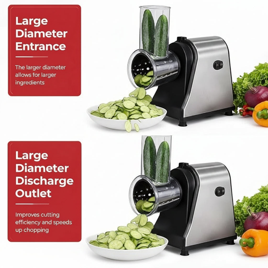 Multi-Function Electric Slicer & Grater with 5 Blades