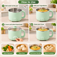stainless steel food steamer used to prepare broccoli, carrots
