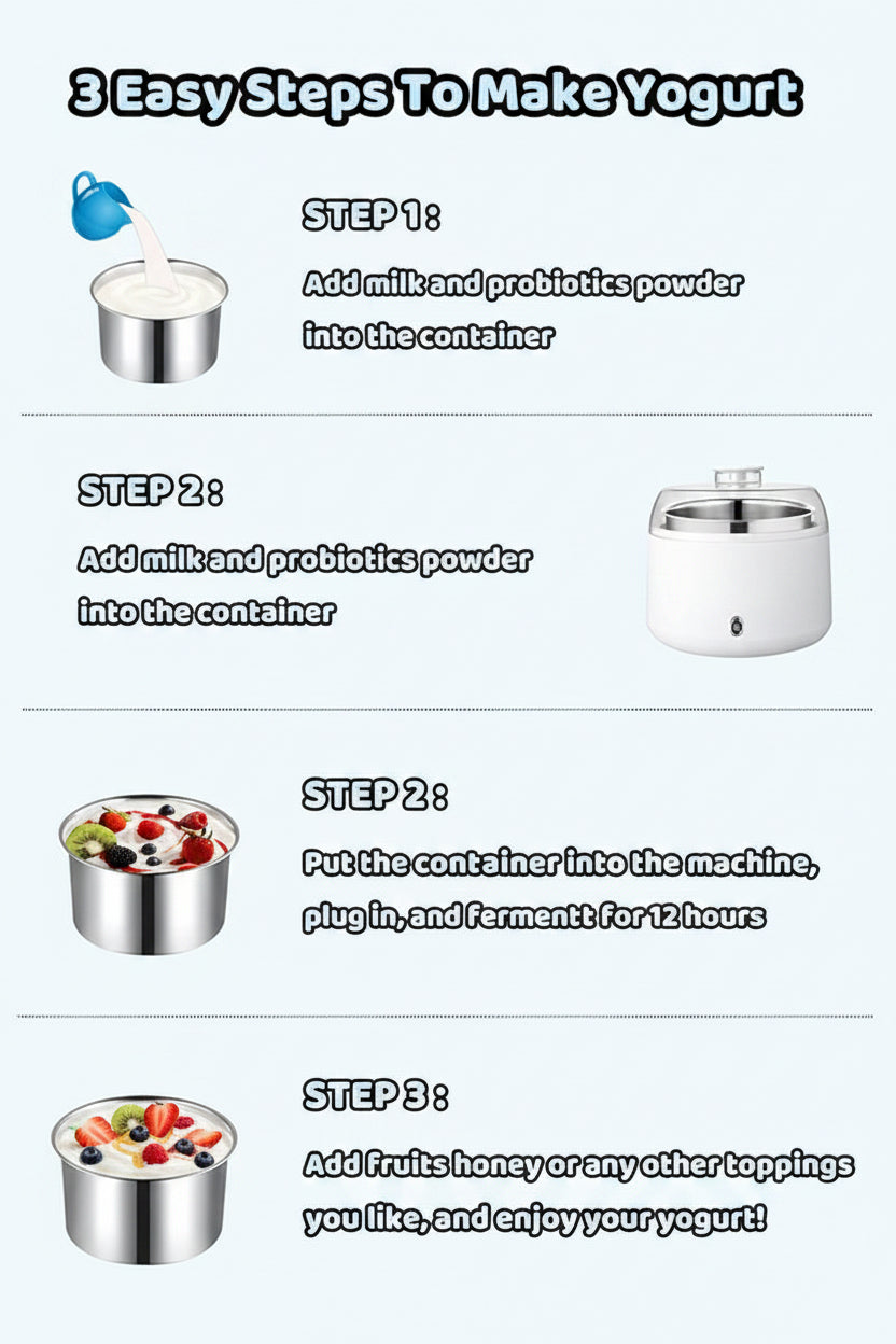 1-Quart Yogurt Maker with Stainless Steel Container