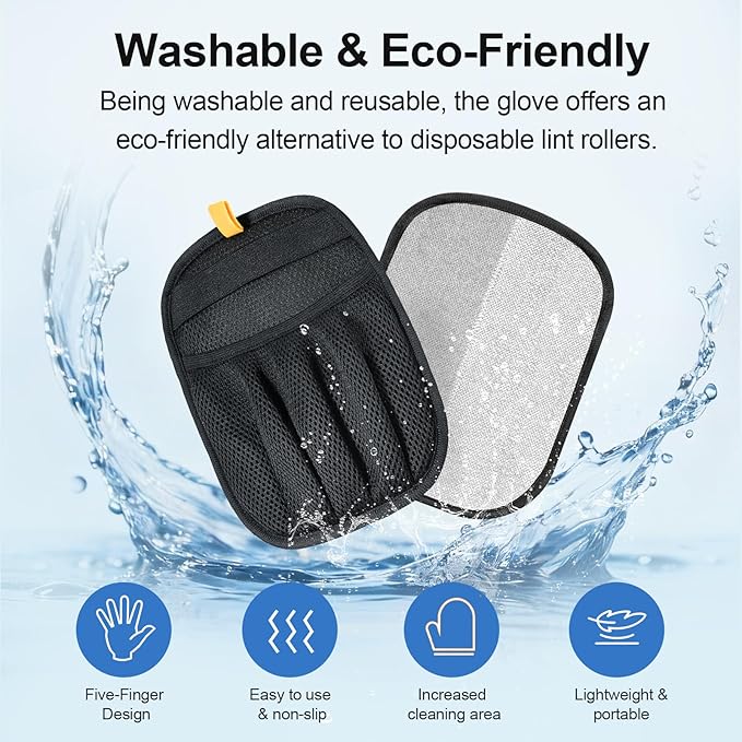 Electrostatic Pet Hair Glove for Effortless Fur Removal from Furniture and Car Seats