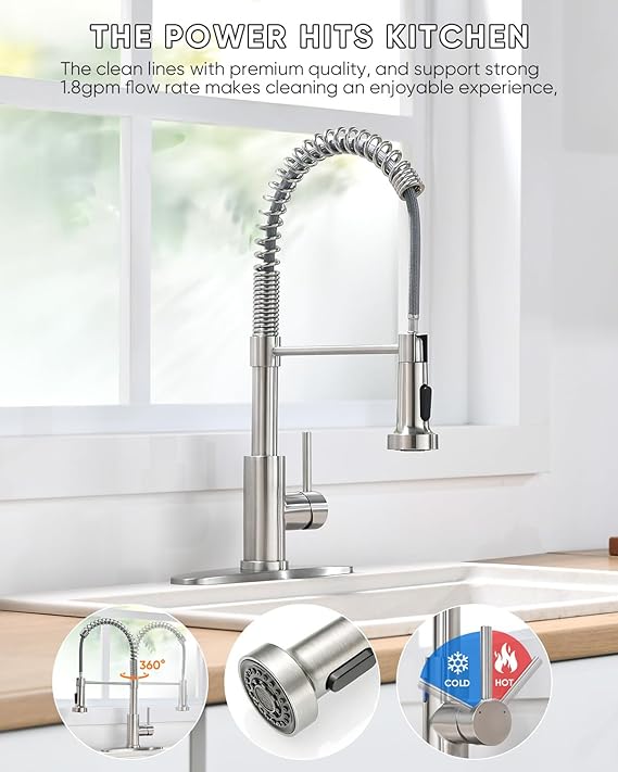 Farmhouse Kitchen Pull Down Faucet