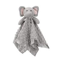 Elephant Security Blanket Front View Soft Baby Lovey