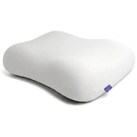 Ergonomic contour pillow with curved memory foam design for sleeping
