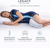 Ergonomic leg spacer cushion designed for comfortable sleeping position