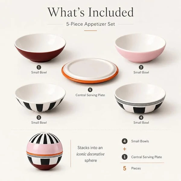 Four-piece kitchen appliance and serving bundle for preparing and serving everyday meals