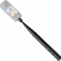 Extendable selfie stick for compatible 360 camera travel videos