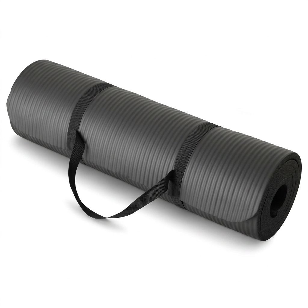 Extra thick yoga mat for comfortable home workout and exercise