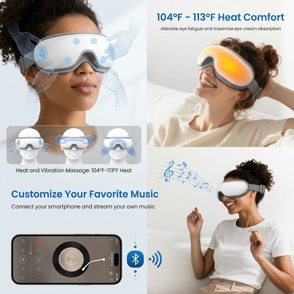 Eye comfort mask for sleep routine and daily relaxation