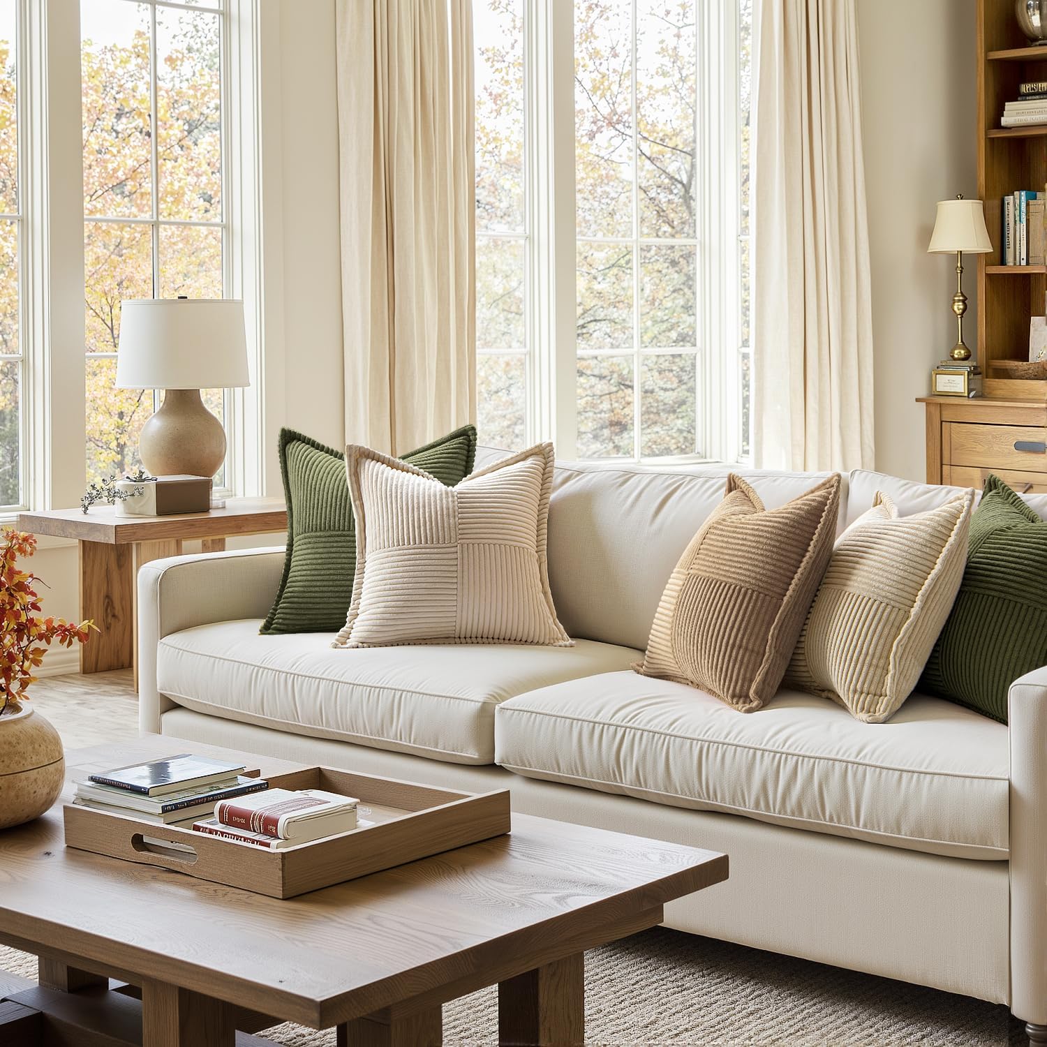 Cozy Corduroy Throw Pillowcases