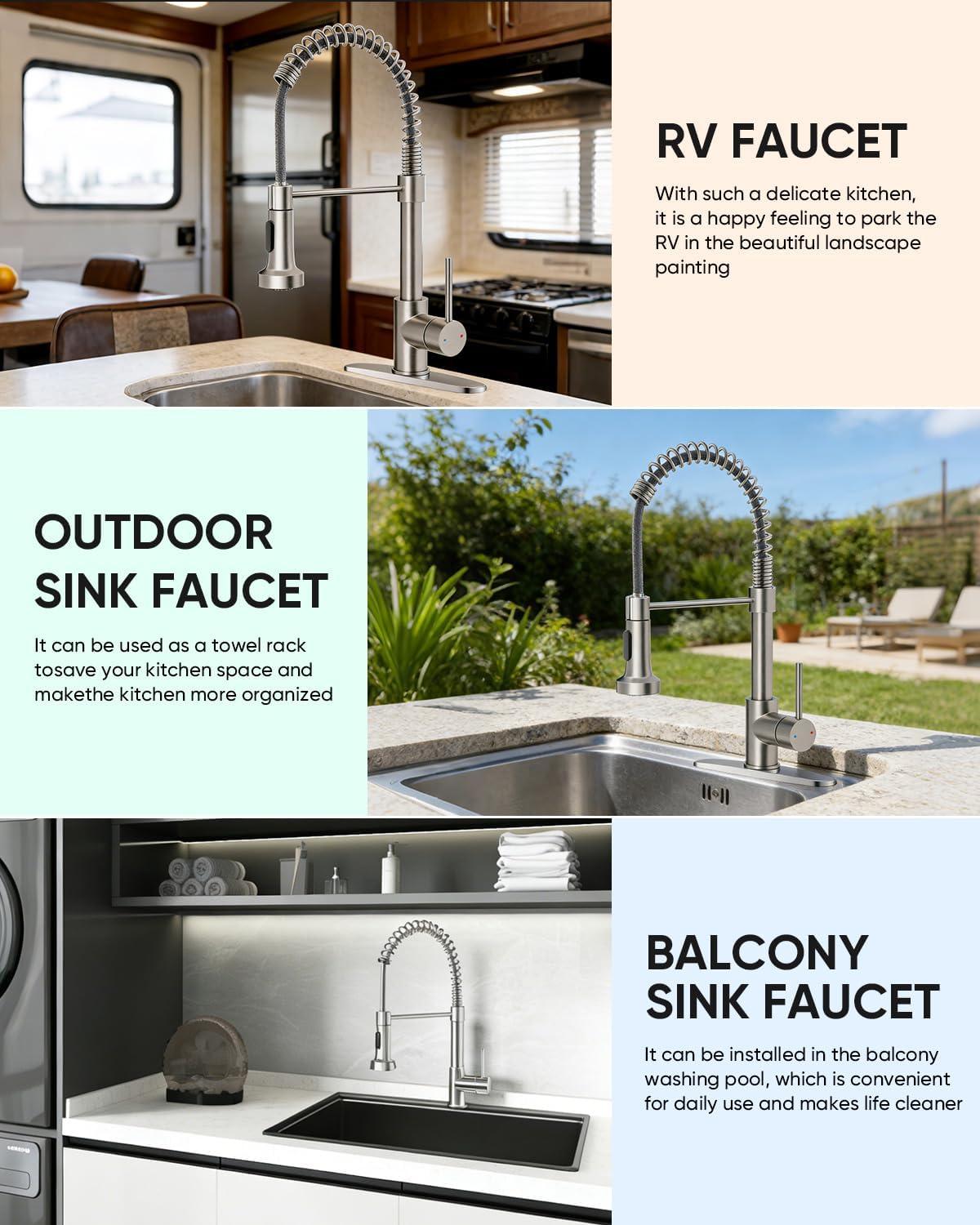 Brushed Nickel Utility Sink Faucet