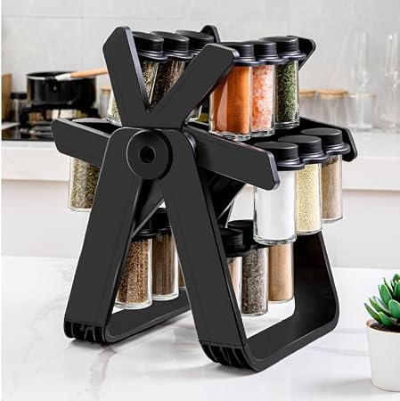 Rotating Countertop Spice Holder for Kitchen