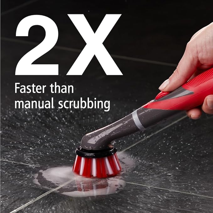 Electric cleaning brush with five piece accessory kit