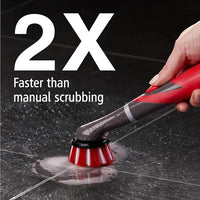Electric cleaning brush with five piece accessory kit