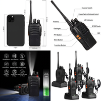 walkie talkie built in flashlight emergency use