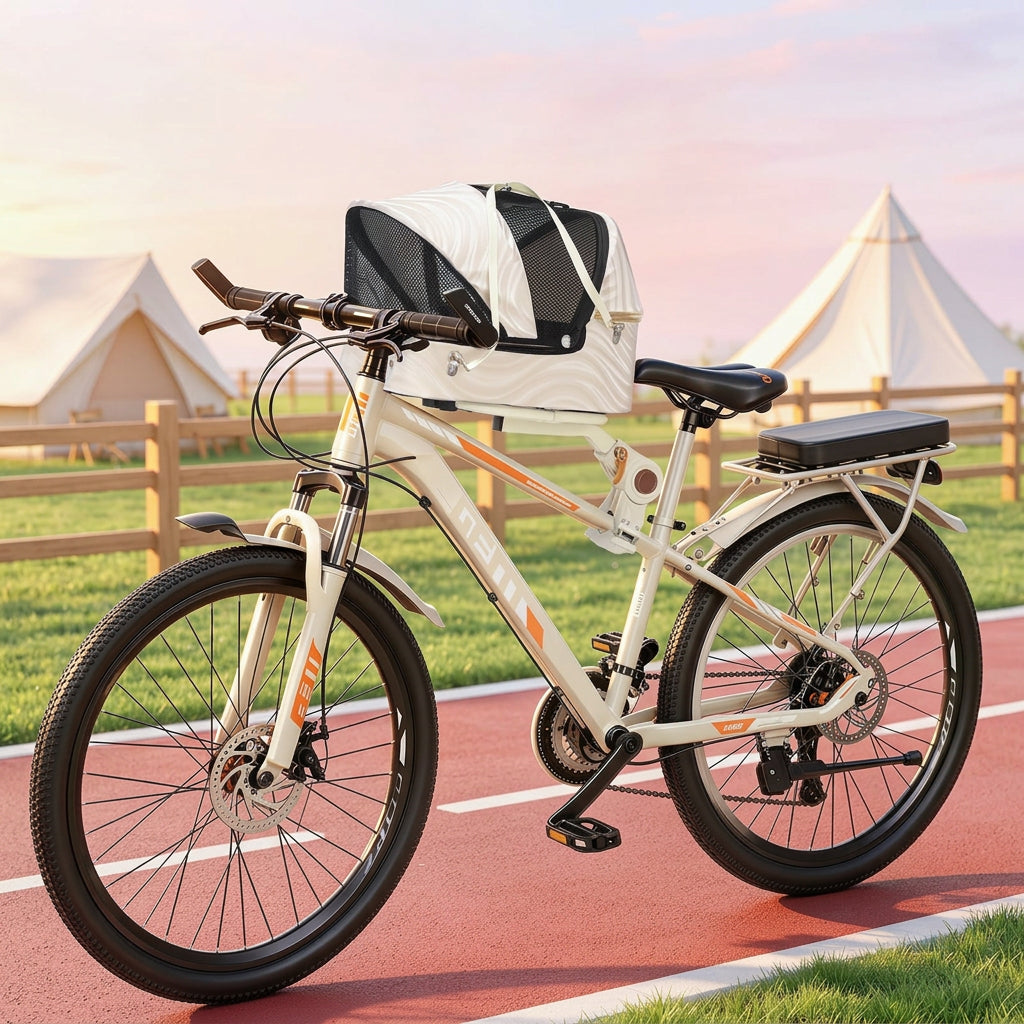 Foldable dog bike carrier for small pets