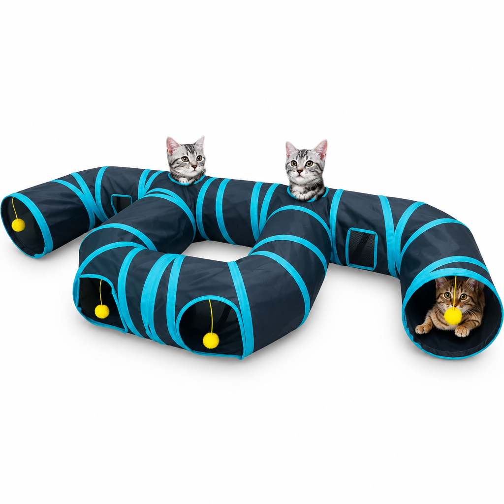 Foldable interactive cat nest toy for indoor use