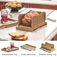 Bread Slicing Board with Adjustable Thickness Guide