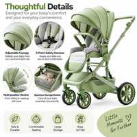 Foldable infant travel stroller featuring a practical frame and spacious lower storage basket