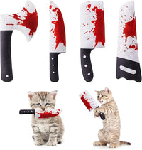 4-pack Halloween catnip plush toys for indoor play