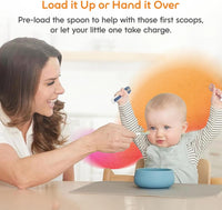 GOOtensils baby spoons for baby led weaning, BPA-free, gentle on gums.