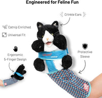 Cat play glove infused with catnip for engagement