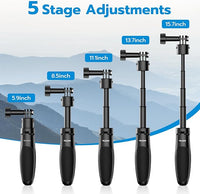 GoPro and DJI Osmo Action Camera Compatible Short Extension Monopod for Stable Shots