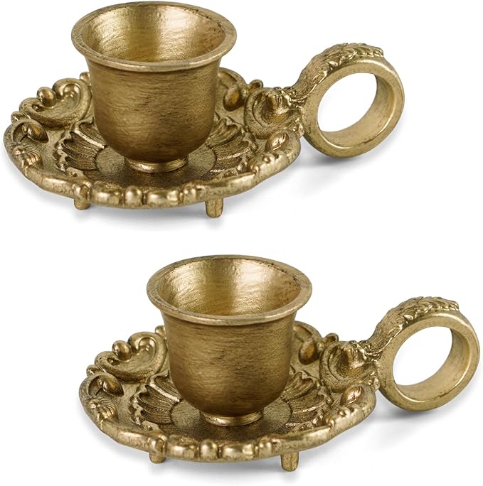 Elegant Gold Candle Stands for Table Centerpieces