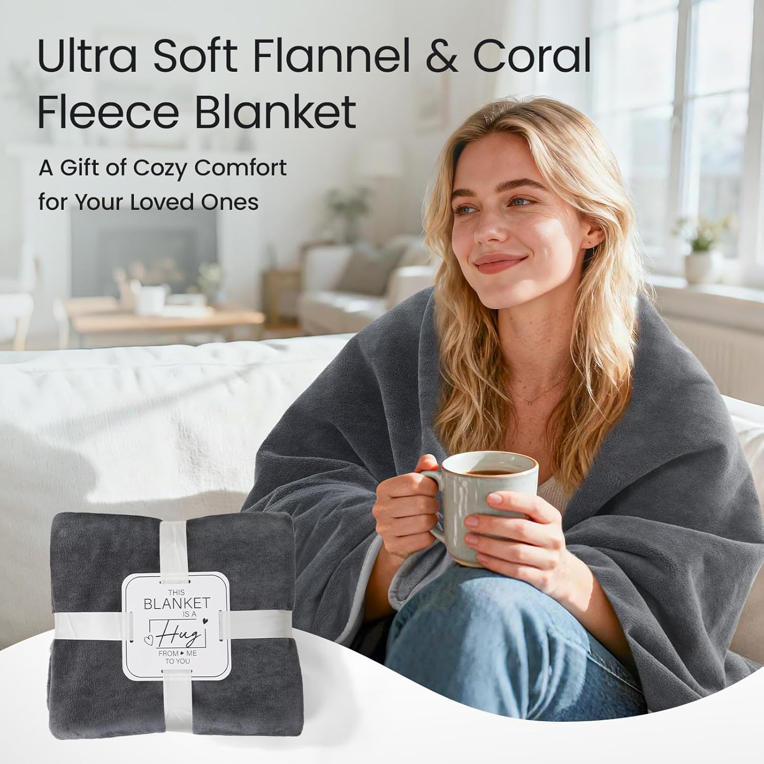 Reversible Flannel Coral Fleece Blanket for Pet Accidents and Spills