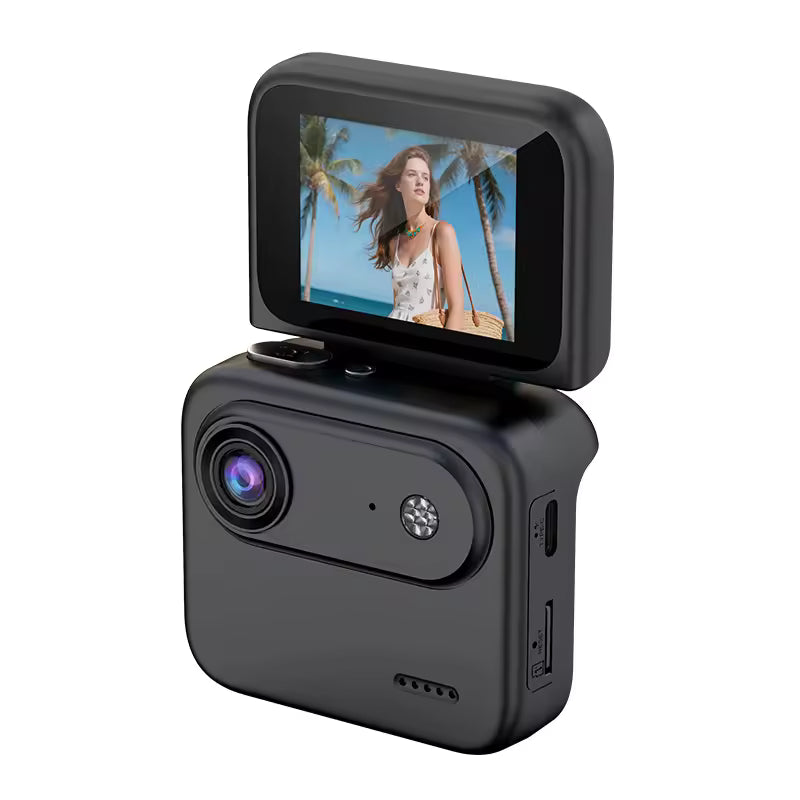 4K Mini Vlog Camera with Flip Screen and TF Card Support